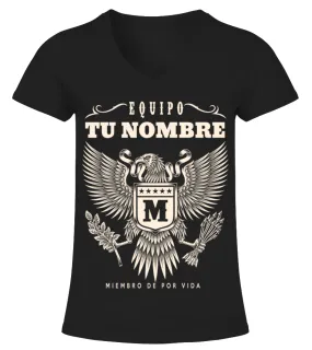 0109 camp7xz Camiseta cuello pico Mujer