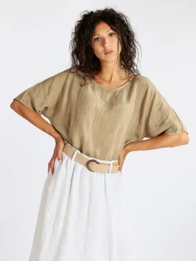 158c Blusa de lino para mujer