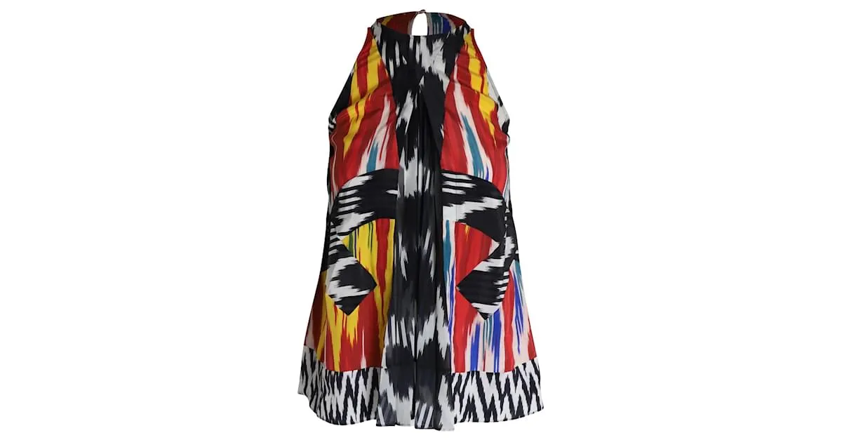 Altuzarra Top halter estampado Altuzzara en seda multicolor Impresión de pitón 