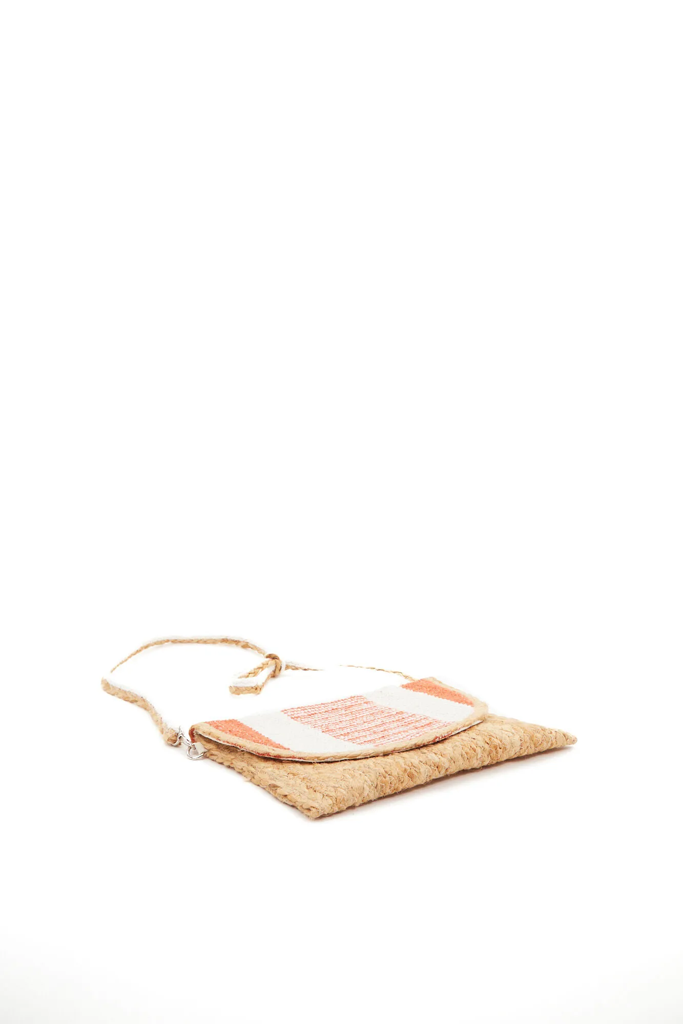 Bandolera de rafia con print a rayas