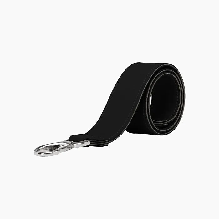 Bandolera negro ancha de tejido de goma