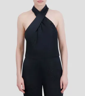 BCBGMAXAZRIA Blusa con bordados sin mangas Mujer