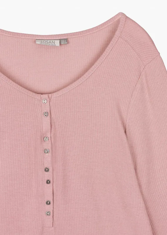 Blusa con botones en el delantero dama Losan.