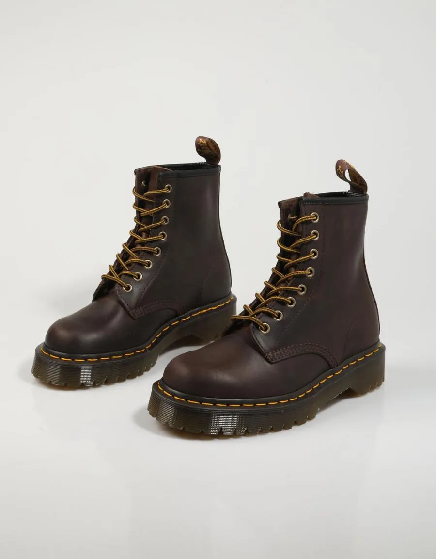  bottines DR MARTENS 1460 Bex Crazy Horse en Maron 81356