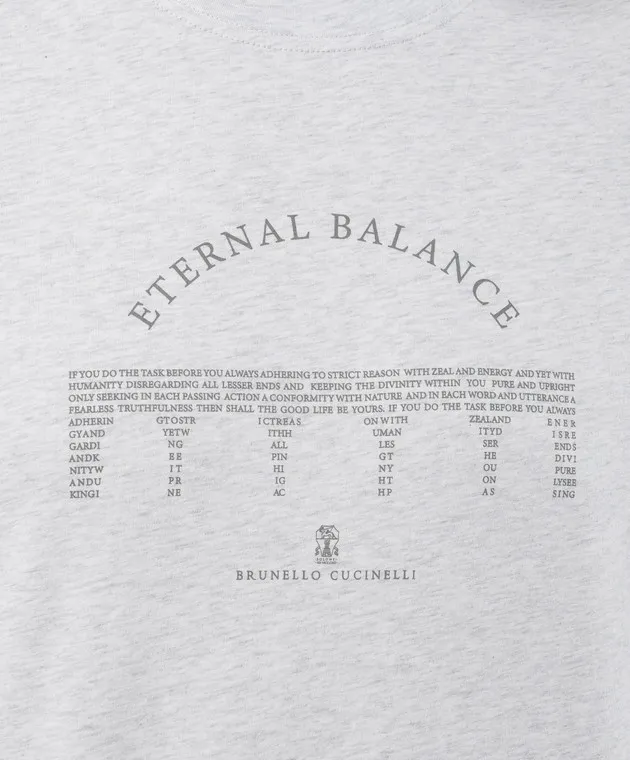 Brunello Cucinelli Gray t-shirt with logo print