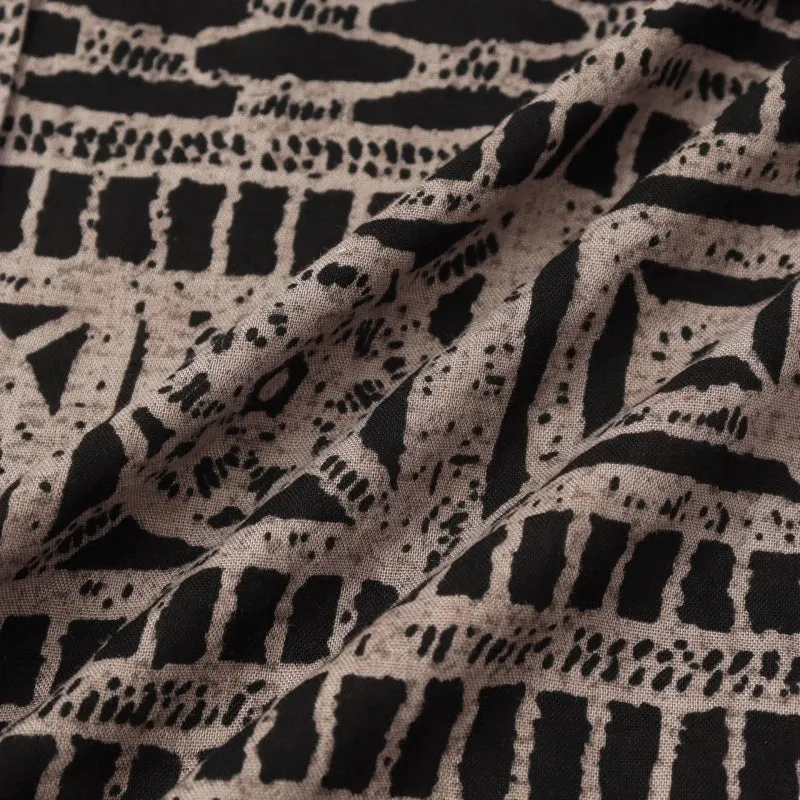 Camisa de Manga Corta para Hombre con Estampado tnico de Algodón