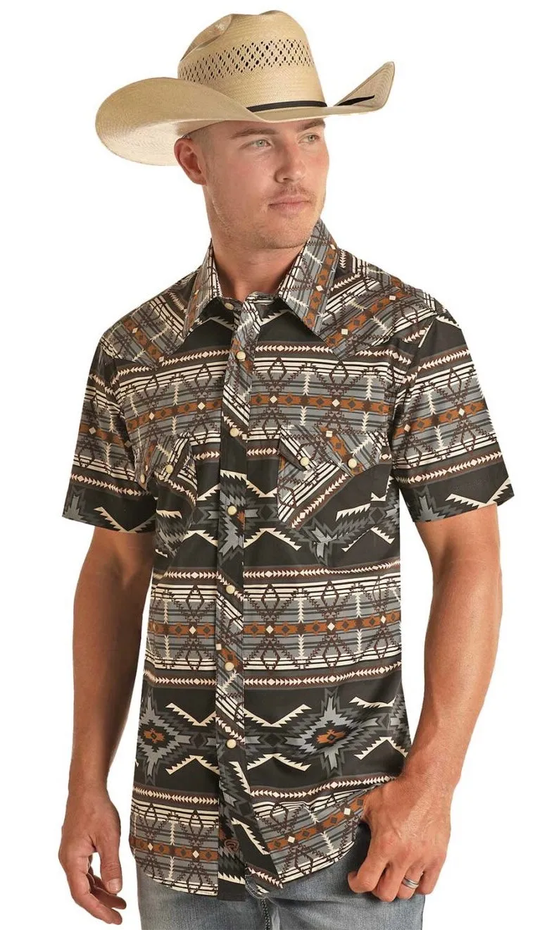 Camisa rock and roll manga corta