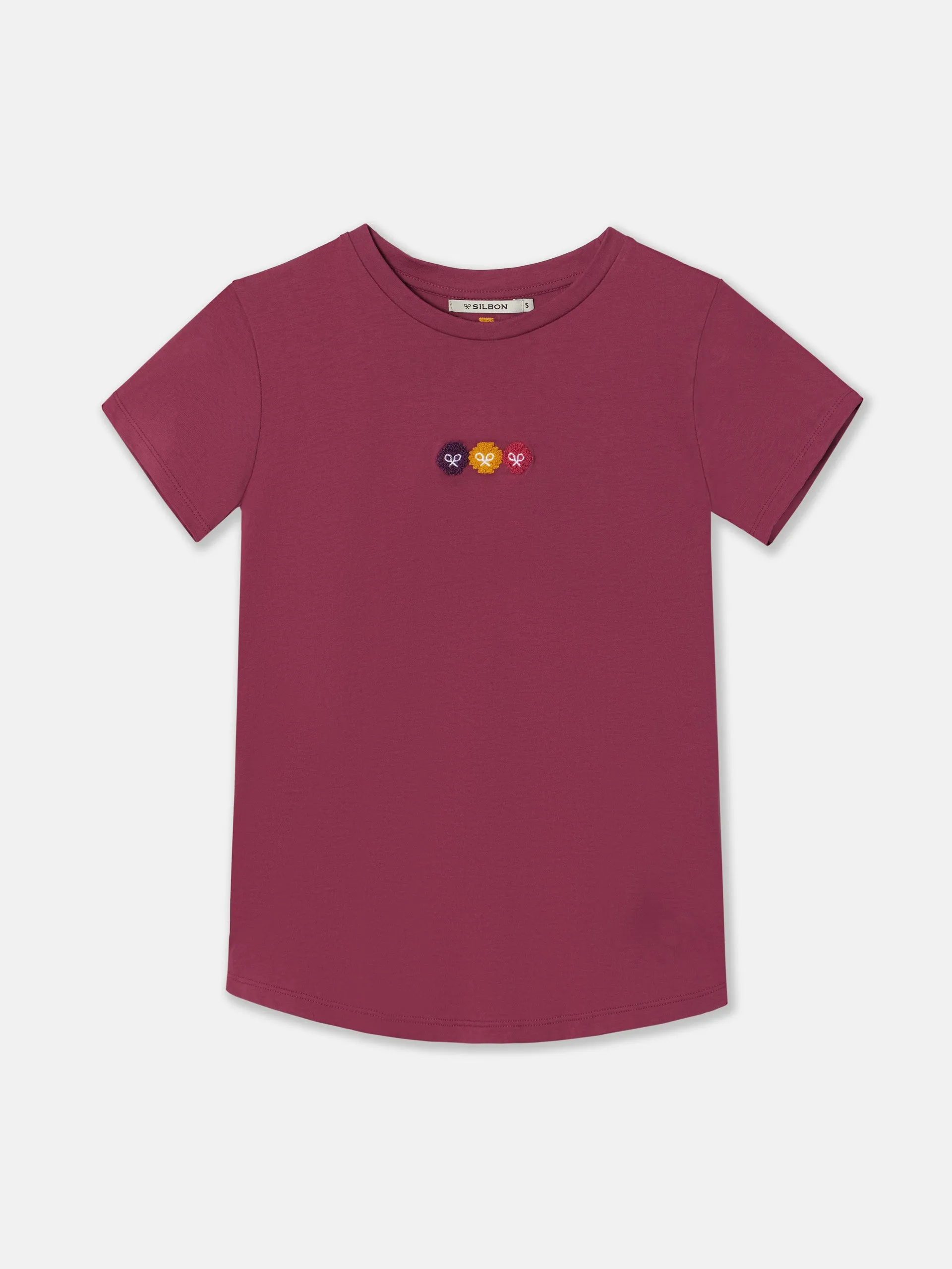 Camiseta woman ikat burdeos