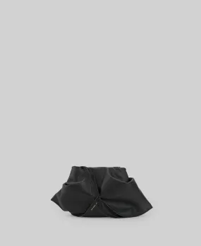 Clutch asimétrico acolchado piel mujer