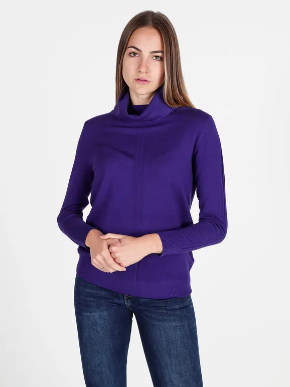 Coveri Moving Jersey de cuello vuelto de mujer en punto liso