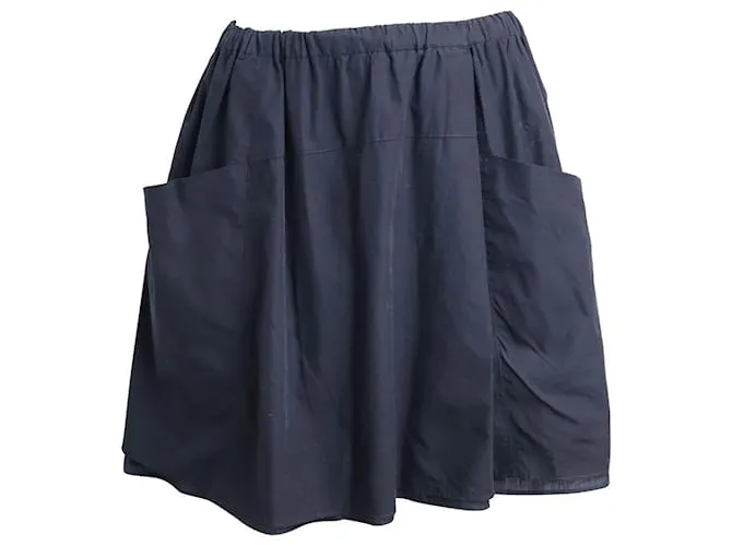 Falda fruncida elástica en algodón azul marino de Marc by Marc Jacobs 