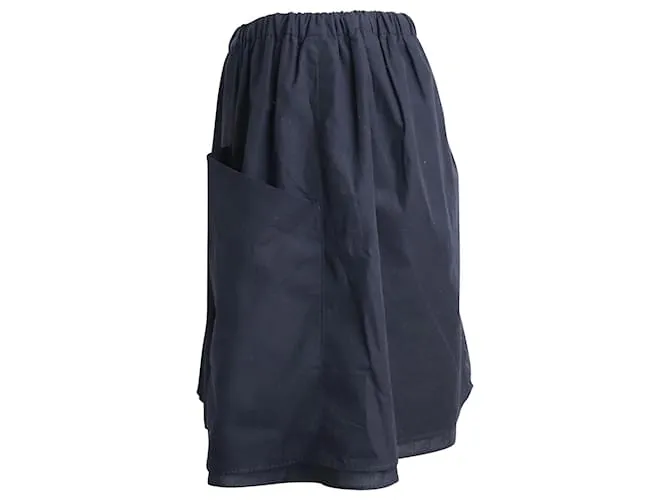 Falda fruncida elástica en algodón azul marino de Marc by Marc Jacobs 