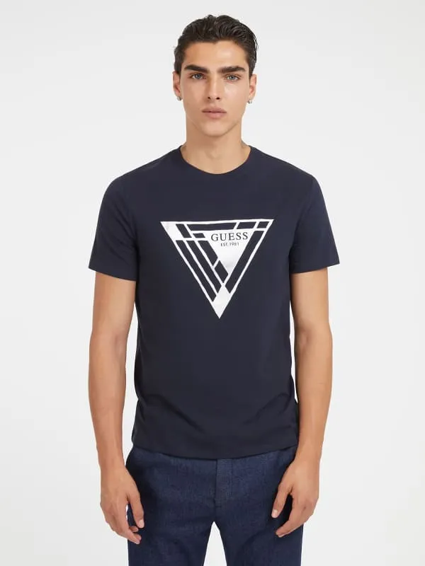 GUESS Triangle Logo Stretch T-Shirt