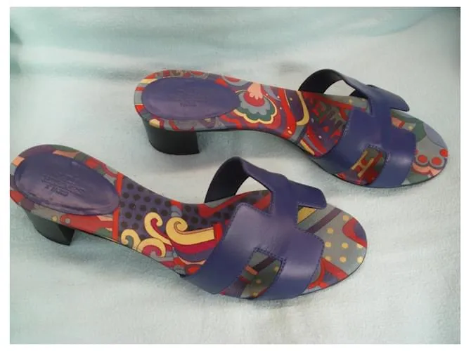 Hermès Sandalias Azul marino 