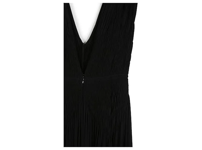 Maison Rabih Kayrouz Minivestido sin mangas fruncido en cupro negro 