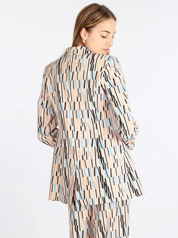 Naiife Blazer de mujer con estampados