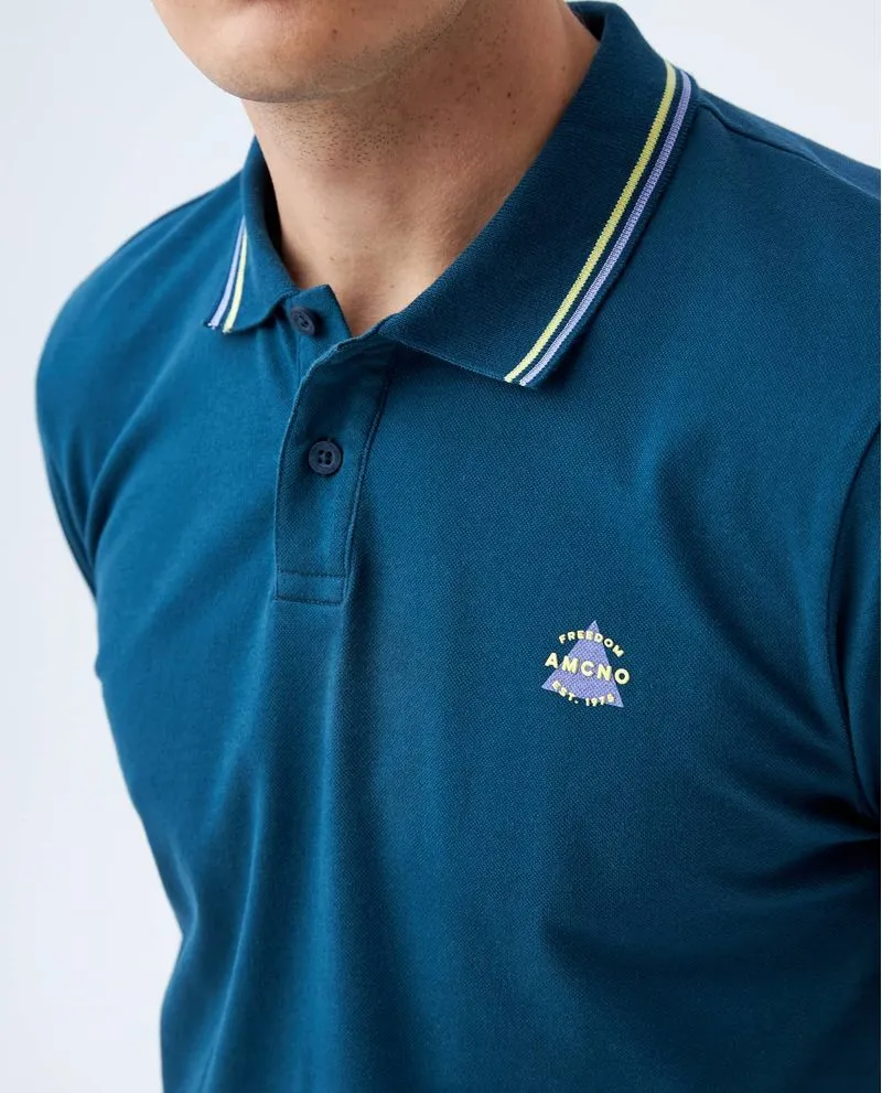 Polo con mini estampado para hombre