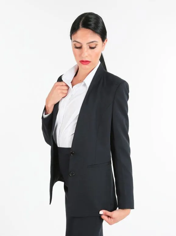 Radaus Blazer de mujer con cuello mao