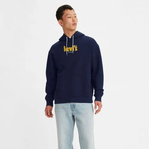 Sudadera Levis con capucha azul Relaxed Graphic Hoodie XS