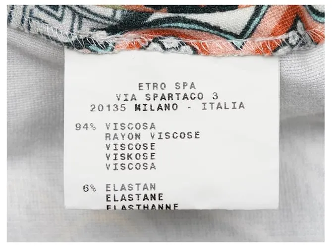 Vestido Sin Mangas Con Estampado Paisley Etro Multicolor Talla IT 42 