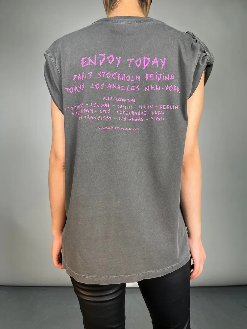 ZADIG & VOLTAIRE Polera Donate Compo Skull Heart